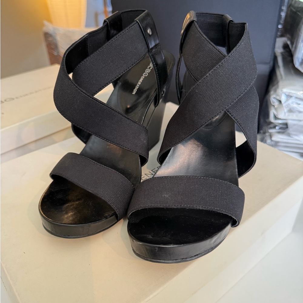 BCBGMAXAZRIA Black Women's Sandals